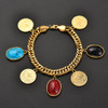 Turkey Gold Coin Bracelet for Women Gold Color Osmanli Bangle Arab Jewelry Set