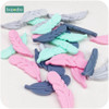 Bopoobo Silicone Feather Teether 2pc Nursing Accessories DIY Necklace Teething Gift BPA Free Silicone Pendants Baby Teether