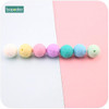 Bopoobo Baby Silicone Teether Multi-faceted Beads 10pcs 15mm Mint DIY Teething Necklace Made Silicone Beads Baby Teether