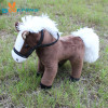 BOOKFONG 1PC 35CM Simulation Horse Plush Toy Stuffed Animal Horse Doll Prop Toys Great Gift for Children