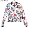 Bomber Jacket Folk-custom Floral Printing Women Baseball Jacket Zipper Bolero Women Chaquetas Mujer #2818