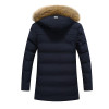 Bolubao New Men Winter Jacket Fashion Thick Warm Down Parka Outerwear Long Coat Fur Windbreak Removable Hood Down Parkas