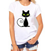 Blusas Femininas 2017 Women Summer Blouses Short Sleeve Q-Neck Blouse Shirts Cat Print Casual Women Shirts Tops Plus Size