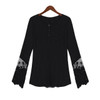 Blusas Femininas 2017 Fashion Women Lace Shirt Spring Autumn Long Sleeve O-Neck Casual Slim Blouse Plus Size S-4XL