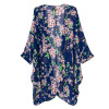 Blusas Femininas 2016 Fashion Women Blouse Flower Printed Kimono Cardigan Kimonos Vintage Casual Chiffon Blouse #N