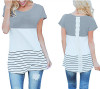 Blusas 2017 Summer Fashion Back Lace Women Tunic Blouses Short Sleeve Harajuku Tee Shirts Tops Camisetas Poleras Mujer Verano
