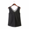 blusa !!! womens tops fashion 2017 summer chiffon Casual  Sleeveless Deep V Neck Chiffon Blouse Ladies Tops black and white 2017 blusa !!! womens tops fashion 2017 summer chiffon Casual  Sleeveless Deep V Neck Chiffon Blouse Ladies Tops black and white 2017