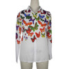 Blouses Women white fashion Butterfly Chiffon blouse body Tops Long Sleeve Shirt Casual blusa feminino Comfortable A5