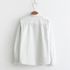 Blouses White Shirt Women Blouse 2018 New Autumn Cotton Stripe Long Sleeve Shirts Ladies Tops Female Clothing S-XL