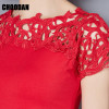 Blouse Shirt Women Cotton Lace Patchwork 2017 Fashion Summer Short Sleeve Shirt Elegant Ladies Tops Plus Size Womens Clothing