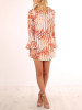Pretty Printed Flared Sleeves Mini Dress Pretty Printed Flared Sleeves Mini Dress
