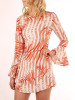 Pretty Printed Flared Sleeves Mini Dress Pretty Printed Flared Sleeves Mini Dress