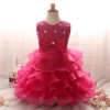 Pretty Baby Girl Fluffy Indant Christening Gowns Baby Girl 1 Year First Birthday Party Dresses For Girls Kids Vestido Infantil