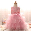 Pretty Baby Girl Fluffy Indant Christening Gowns Baby Girl 1 Year First Birthday Party Dresses For Girls Kids Vestido Infantil