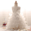 Pretty Baby Girl Fluffy Indant Christening Gowns Baby Girl 1 Year First Birthday Party Dresses For Girls Kids Vestido Infantil