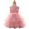 Pretty Baby Girl Fluffy Indant Christening Gowns Baby Girl 1 Year First Birthday Party Dresses For Girls Kids Vestido Infantil