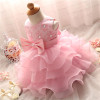 Pretty Baby Girl Fluffy Indant Christening Gowns Baby Girl 1 Year First Birthday Party Dresses For Girls Kids Vestido Infantil
