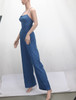 Preself Sexy Denim Jumpsuits Wide Leg rompers womens jumpsuit Sleeveless Playsuit Plus Size New summer
