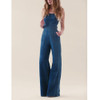 Preself Sexy Denim Jumpsuits Wide Leg rompers womens jumpsuit Sleeveless Playsuit Plus Size New summer