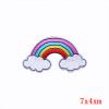 Prajna Anime Heart Patch Unicorn Rainbow Owl Patch Cartoon Iron On Patches Kids DIY Cute Sewing Embroidered Patches For Clothing