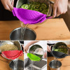 Practical Home Restaurant Kitchen Safe Silicone Food Strainer Portable Space-saving Size Funnel Strainer Cooking Accessories