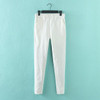 2017 New Jeans Plus Size Pants Women's Spring Korean Elastic Waist Pants Feet Pants 7 Color Solid Slim Was Thin Pencil Pants