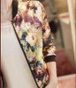 2017 New Hot Sale Fashion Women Stand Collar Long Sleeve Zipper Retro do old Floral Printed Bomber Jacket