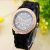 2017 New Hot Geneva Watch Women Quartz WristWatch Crystal Silicone Watches for women an Relojes Mujer