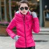 M-3XL New Fashion Autumn Clothes Cotton Coat Winter Slim Fit Short Wadded Jacket Outerwear Women Hood Female Winter Coat 61993