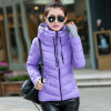 M-3XL New Fashion Autumn Clothes Cotton Coat Winter Slim Fit Short Wadded Jacket Outerwear Women Hood Female Winter Coat 61993