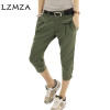 LZMZA New Large size 5XL Women Pants Casual Cropped Trousers Harem Pant Women 2017 summer Fashion Overall Students black Pants