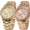 Luxury Womens Watches Top Brand Fashion Stainless Steel Date Rhinestone Rose Gold Silver Quartz Wrist Watch Relogio Feminino