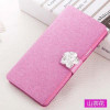 Luxury PU leather Flip Cover For Lenovo Vibe A / A1000 A1000m A2800 A2800d Mobile Phone Bag Case Cover With LOVE & Rose Diamond