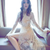 Maternity photography props pregnancy lace gown maternity dresses pregnant clothing photo shoot sexy transperant long style