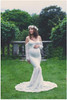 Maternity Photography Props Maxi Pregnant Women Gown Lace Pregnancy Dress Fancy Shooting Photo Pregnant Trailing Dress Plus