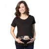 Maternity Peeking Baby Girl T-shirts Women Pregnant Funny Costumes