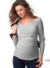 Maternity clothing spring and autumn plicated springy top maternity t-shirt basic long-sleeve cotton Clothes For Pregnant Women