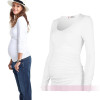 Maternity clothing spring and autumn plicated springy top maternity t-shirt basic long-sleeve cotton Clothes For Pregnant Women