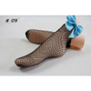 Sparsil Women Sexy Hollow Out Fishnet Socks Cute Bow Knot Mesh Net Ankle Sock Breathable Elastic Black Short Calcetines