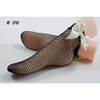 Sparsil Women Sexy Hollow Out Fishnet Socks Cute Bow Knot Mesh Net Ankle Sock Breathable Elastic Black Short Calcetines