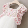2017 New Floral Girls Dresses Soft Tulle Flare Baby Girl Tutu Dress Summer Backless Toddler Girls Outfit Girls Party Clothing
