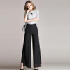 2017 New Fashion Women's Summer Thin Chiffon Pants Female Wide Leg Pants High Waist Casual Dance Pants Trousers Plus Size S-4XL