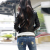 2017 New Fashion Women Wine Red Black Faux Leather Jackets Lady Bomber Motorcycle Cool Outerwear Coat Hot Sale Plus Size S-3XL