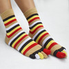 2017 New Fashion Women Funny Stripe Toe Socks Cotton Five Fingers Socks Casual Soft Socks With Toes Colorful Socks 5 color 35-39