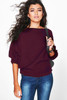 2017 new fashion women casual loose autumn winter long sleeve batwing sleeve knitted jumper pullovers sweaters tops