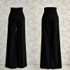 2017 New Fashion Women Casual Flare Wide Leg Long Pants High Waist Loose Pants Palazzo Trousers Female Autumn Summer Pants Black