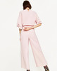 2017 NEW Fashion Woman Solid Color White Black Pink Wide Leg Trousers Loose Cropped Pants