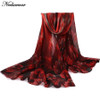 Autumn and Spring scarf women fashion long echarpe leaves printed scarves ladies stoles warm shawls hijab for women