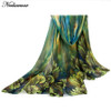 Autumn and Spring scarf women fashion long echarpe leaves printed scarves ladies stoles warm shawls hijab for women