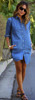 Autumn 2017 New Fashion women Blue Denim Dress Casual Loose long Sleeved T shirt dresses Straight dress plus size free shipping